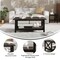 Merrick Lane Matty Rustic Coffee Table with Lower Shelf, Farmhouse Style Solid Wood Accent Table